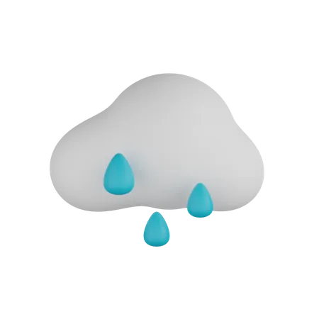 Pluie nuageuse  3D Icon