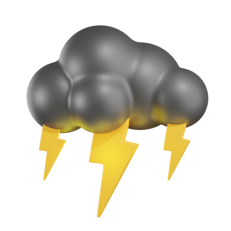 Tonnerre nuageux  3D Icon