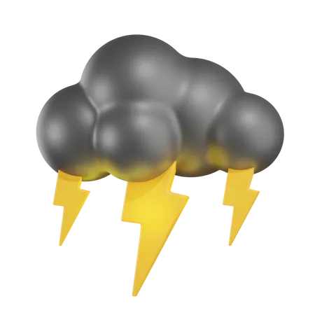 Tonnerre nuageux  3D Icon