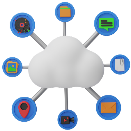 Nube  3D Icon