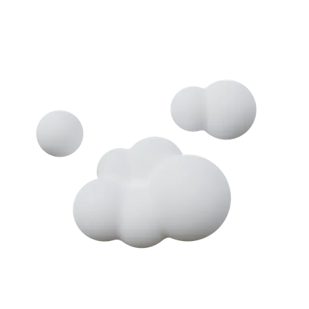 Nube Nublado Blanco 3D Icon