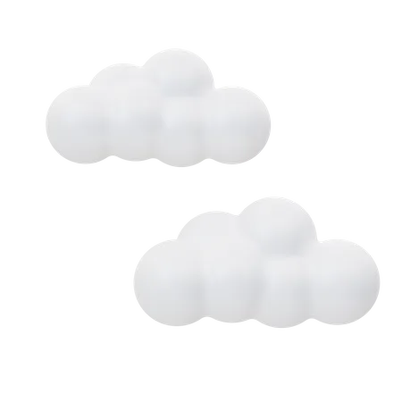 Nubes  3D Icon