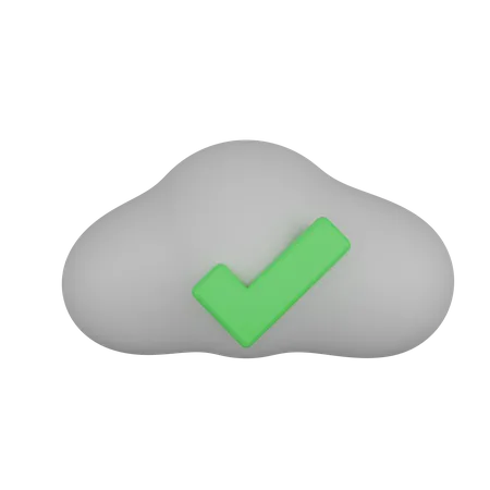 Aceptar nube  3D Icon