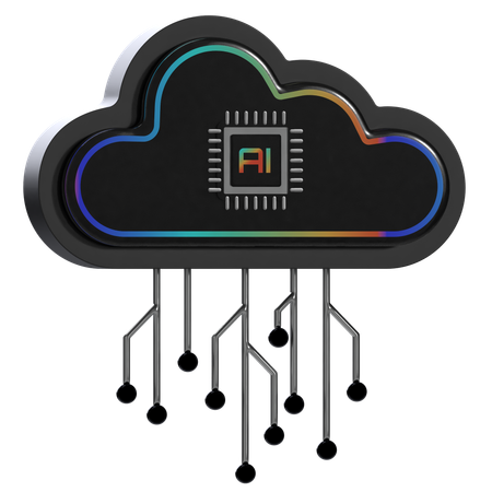 Nube de ia  3D Icon