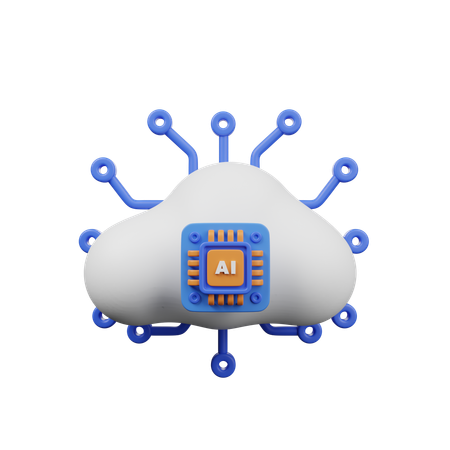 Nube de ia  3D Icon