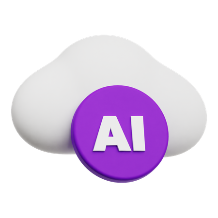Nube de ai  3D Icon