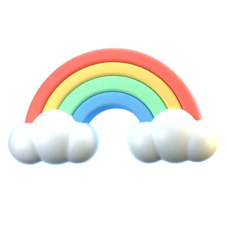 Nube arcoiris  3D Icon