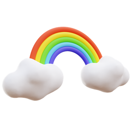 Nube arcoiris  3D Illustration