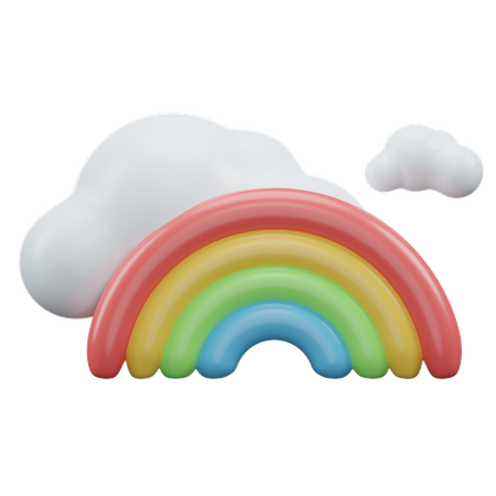 Nube arcoiris  3D Icon