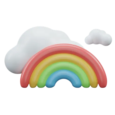 Nube arcoiris  3D Icon