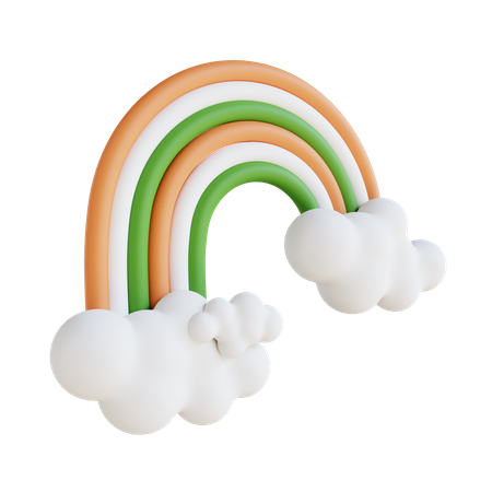 Nube arcoiris  3D Icon