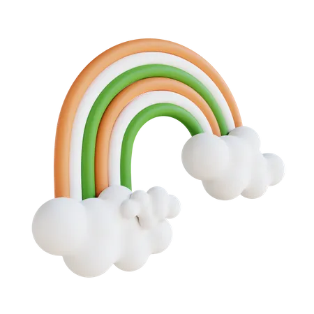 Nube arcoiris  3D Icon