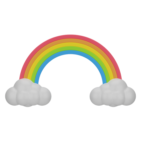 Nube arcoiris  3D Icon