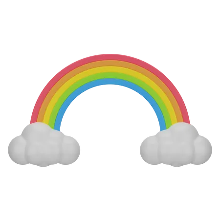 Nube arcoiris  3D Icon