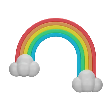 Nube arcoiris  3D Icon