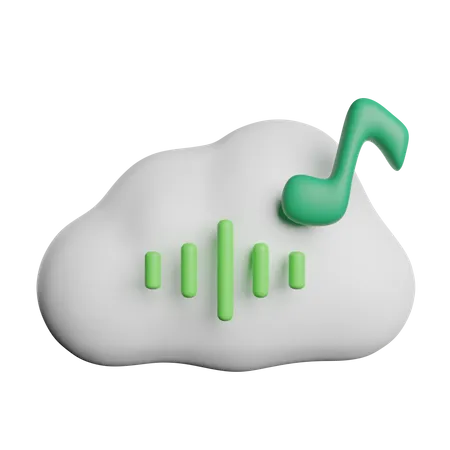 Música de audio en la nube  3D Icon