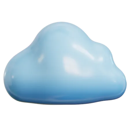 Nube azul  3D Icon