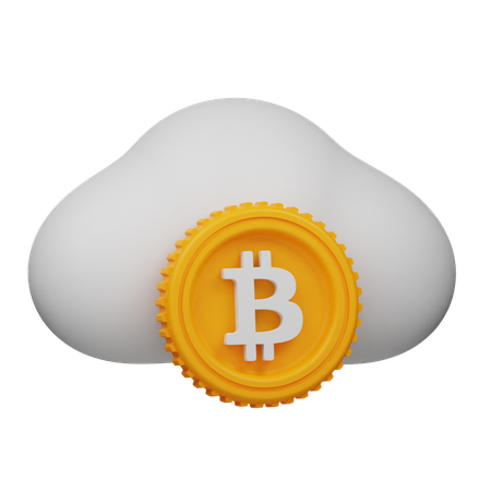 Nube de bitcoins  3D Icon