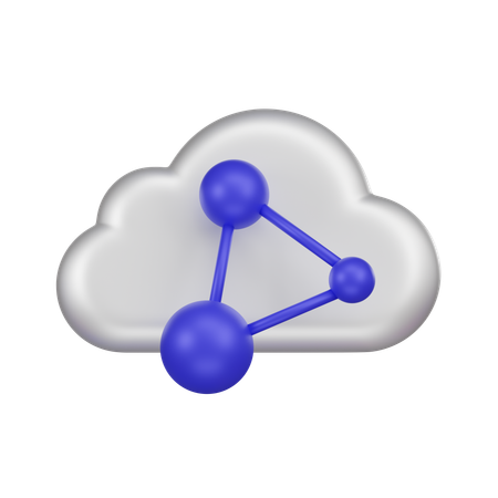 Compartir nube  3D Icon