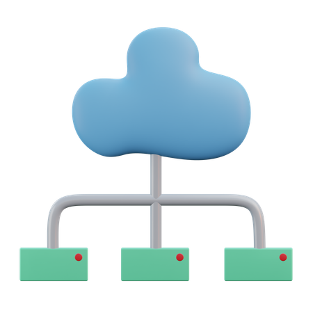 Compartir nube  3D Icon