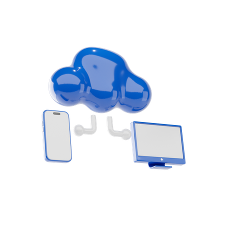 Compartir nube  3D Icon