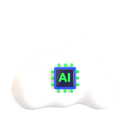 Nube de ai  3D Icon