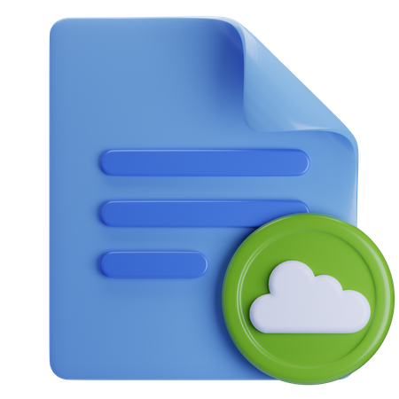 Nube de archivos  3D Icon