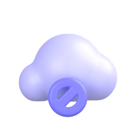 Bloquear la nube  3D Icon
