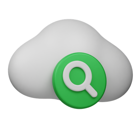 Nube de búsqueda  3D Icon