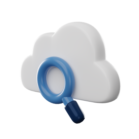 Nube de búsqueda  3D Icon