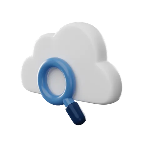 Nube de búsqueda  3D Icon