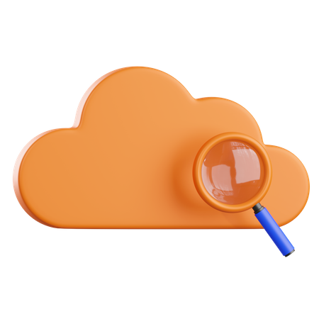 Nube de búsqueda  3D Icon