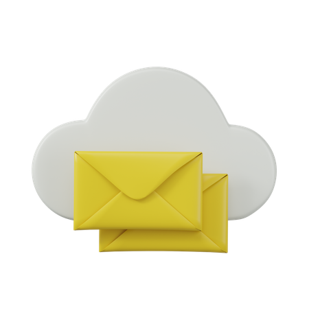 Nube de correo  3D Icon