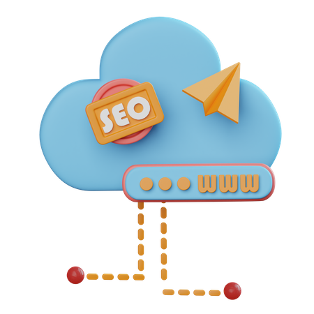 Nube de datos seo  3D Icon