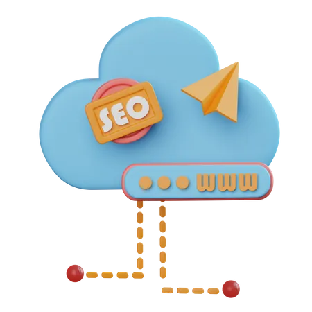 Nube de datos seo  3D Icon