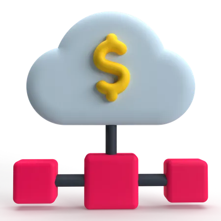 Nube de dinero  3D Icon