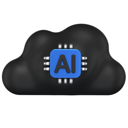 Nube de ai  3D Icon