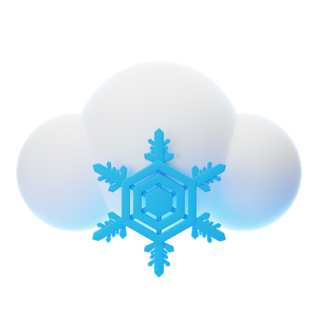 Nube de invierno  3D Icon