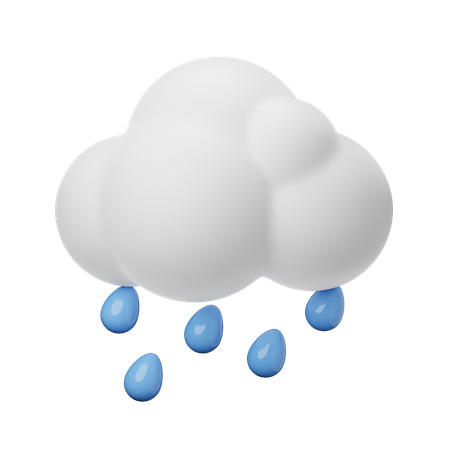 Nube de lluvia  3D Icon