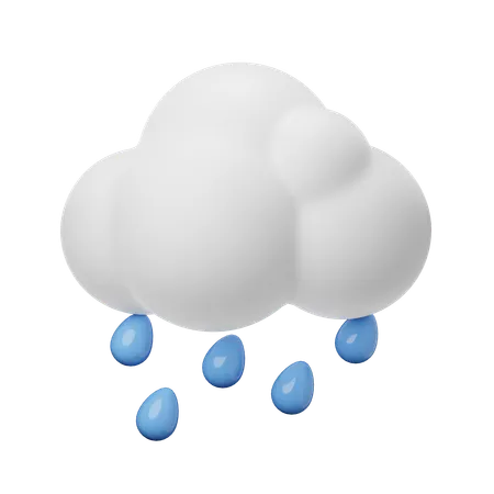 Nube de lluvia  3D Icon