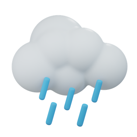 Nube de lluvia  3D Icon