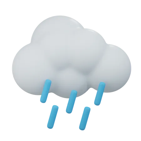 Nube de lluvia  3D Icon