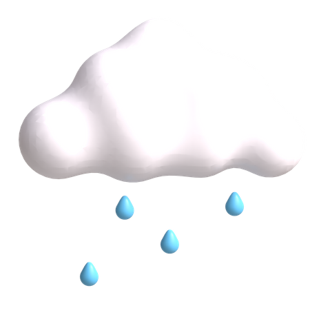 Nube de lluvia  3D Icon