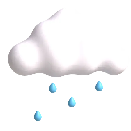 Nube de lluvia  3D Icon