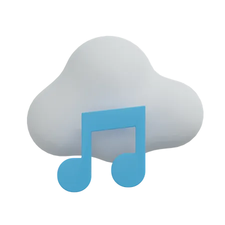 Nube de musica  3D Icon