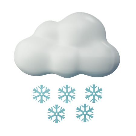 Nube de nieve  3D Icon