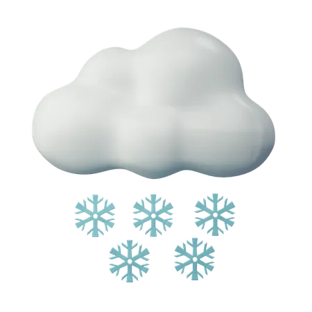 Nube de nieve  3D Icon