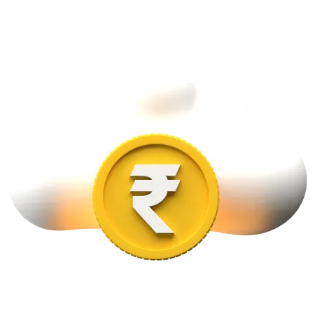 Nube de rupias  3D Icon