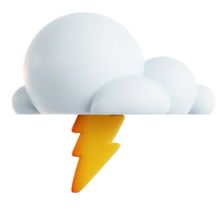 Nube de trueno  3D Icon