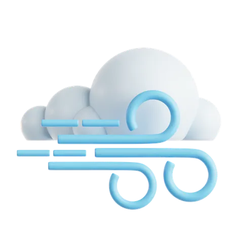 Nube de viento  3D Icon